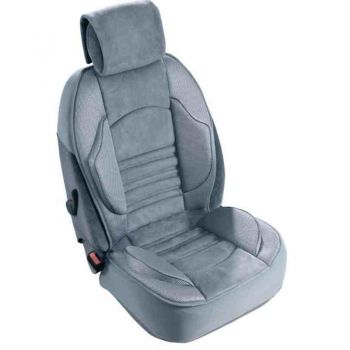 Ensemble de housses de siège universelles en velours/tissu Comfortline VIP  Crème - 11 pièces - convient aux airbags latéraux