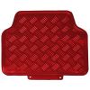 Tapis auto universel 2 avants + 2 arrières Pvc Rouge