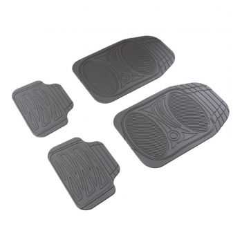 4 tapis sol pour voiture en caoutchouc ultra résistant ajustable prédecoupé