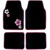 IMDIFA 404 Set de 4 Tapis Moquette Hibiscus, Noir